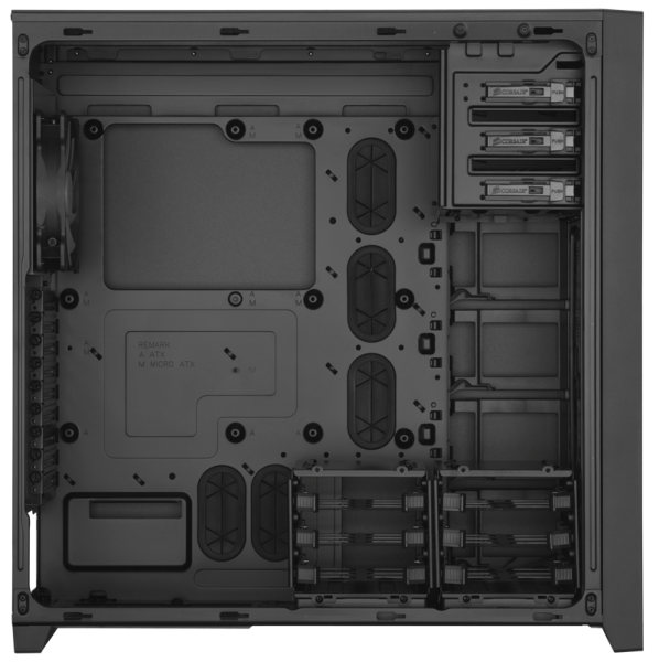 Corsair Obsidian 750D Full-Tower PC Case Side Opened