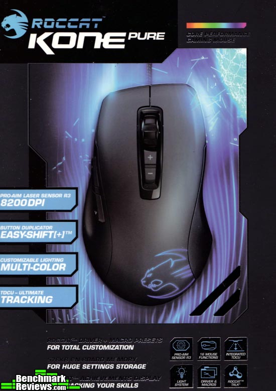 ROCCAT Kone Pure Mouse Da Gioco Ottico – Sensore Owl-Eye 12000 DPI, 88g, Design Ergonomico Compatto