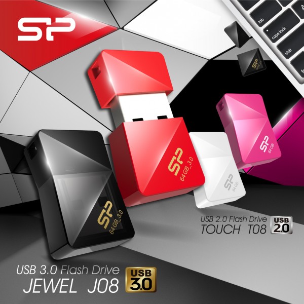 SP/Silicon Power Touch T08 & Jewel J08 USB Flash Drives Introduced