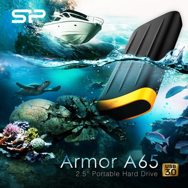 SP/ Silicon Power Armor A65 Water/Dust Resistant Portable Hard Drive Launched