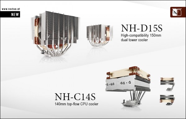 Noctua NH-C14S and NH-D15S Asymmetrical 140mm CPU Coolers Announced