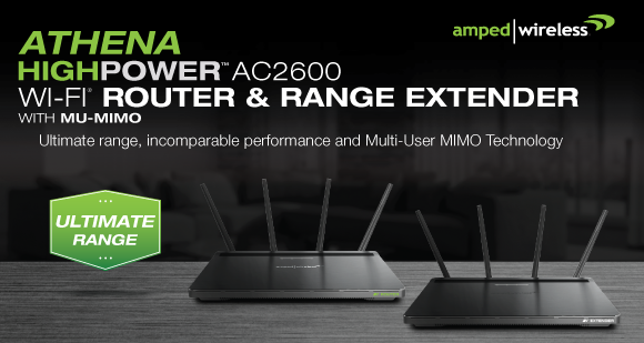 Amped Wireless ATHENA-R2 AC2600 Wi-Fi Range Extender Introduced