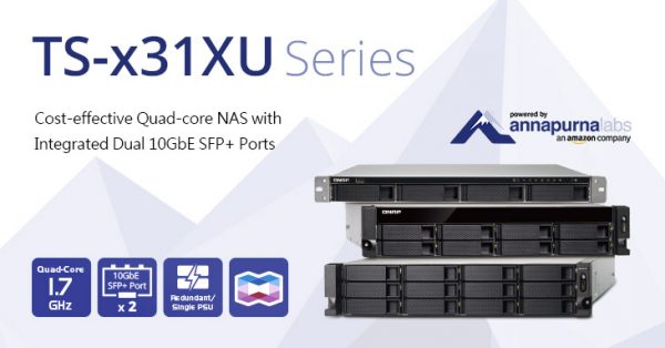 QNAP TS-x31XU Series Rackmount NAS Announced