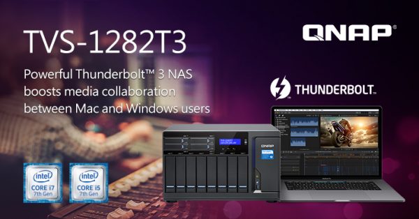 QNAP TVS-1282T3 Thunderbolt 3 NAS Announced
