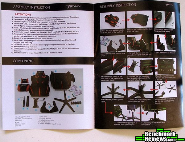 eWin Flash XL Manual E-Win Flash XL Gaming Chair Review