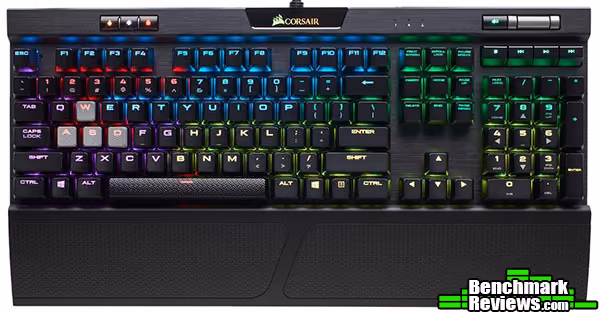 Corsair K70 MK.2 RGB Mechanical Keyboard Review 9 Corsair K70 MK2 Gaming Mechanical Keyboard Front WASD Corsair-K70-MK2-Gaming-Mechanical-Keyboard-Front-WASD