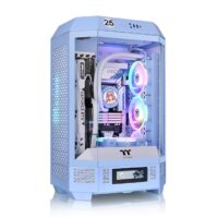 Thermaltake Tower 300 Hydrangea Blue CA-1Y4-00SFWN-00 Micro Tower Chassis Front Corner